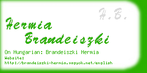 hermia brandeiszki business card